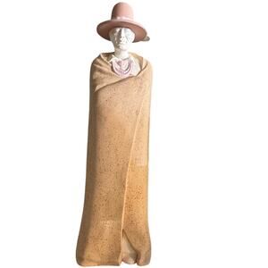 Navajo Man with Blanket Ceramic 21" Statue Vintage 90s Southwestern Decor